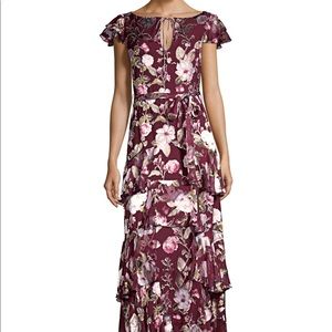 Alice and Olivia flutter sleeve ruffle dress